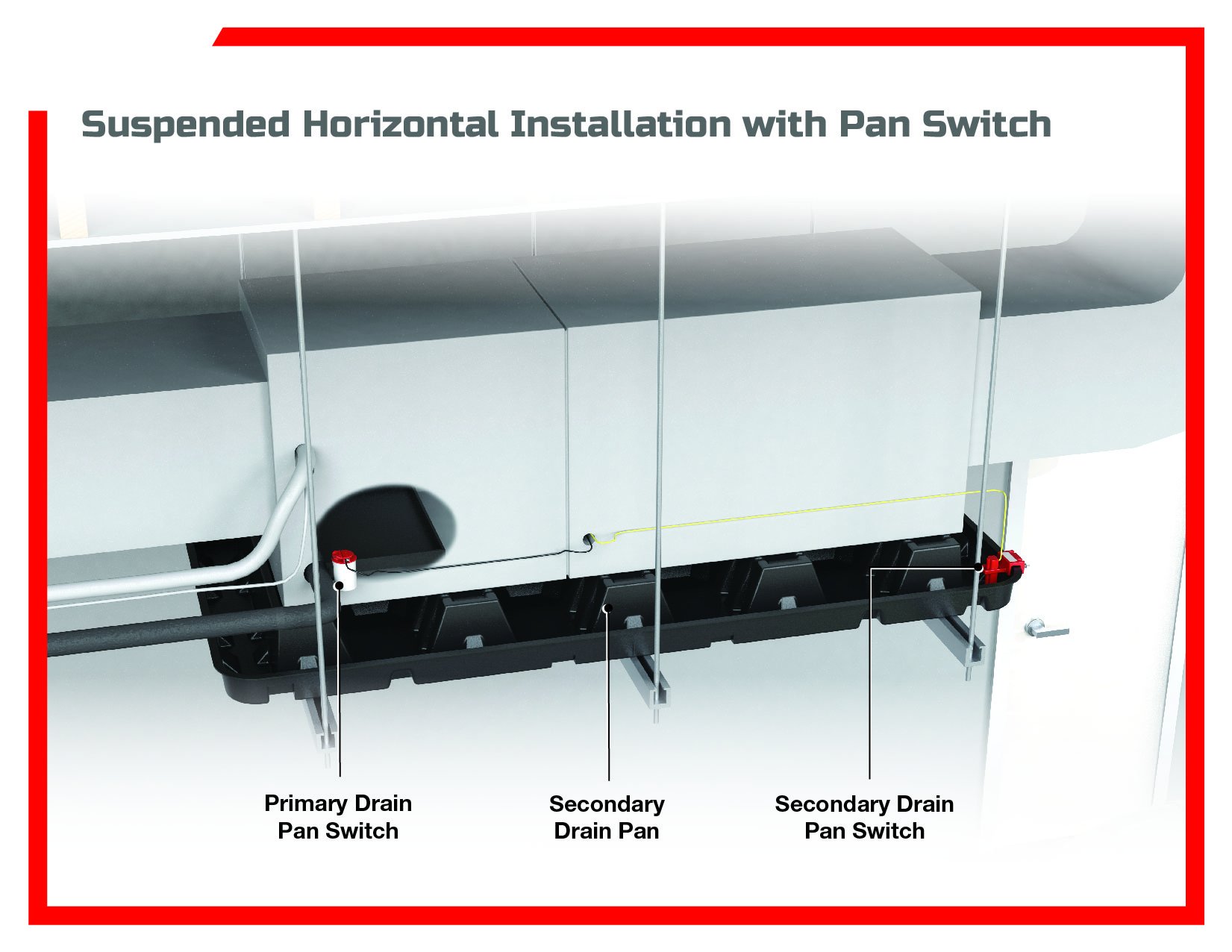 Suspended Horizontal Installation with Pan Switch